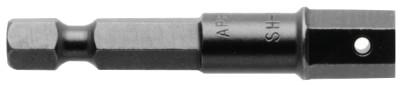 Apex Tool Group Shank for Reversible Sockets, 1/4 in (male hex), 1/4 in (male square) drive, 8 in, SH-57-8