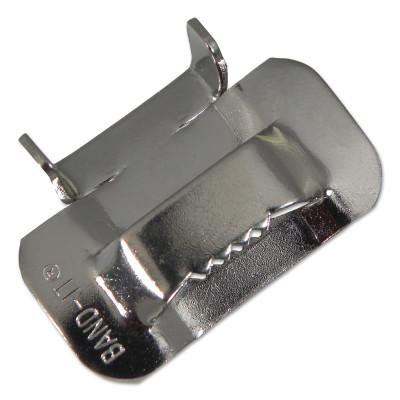 Band-It?? Ear-Lokt Buckles, 3/8 in, Stainless Steel, C25399