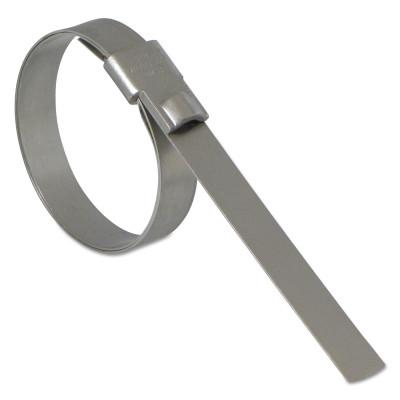 Band-It?? Ultra-Lok Preformed Clamps, 6 1/2 in Dia, 3/4 in Wide, Stainless Steel 201, UL2179