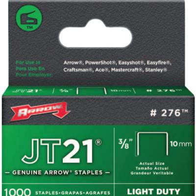 Arrow Fastener 02738 JT21/T27 3/8" STAPLE 1-000/PK, 276