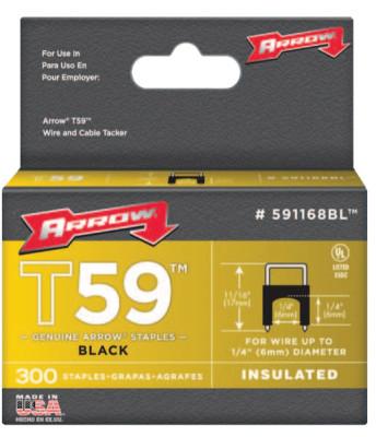 Arrow Fastener T59 Type Staples, 1/4 in L x 1/4 in W, 591168BL
