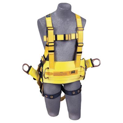 Capital Safety Delta Derrick Harness with Pass Thru Connection, Extended Back D-Ring, Medium, 70007412383