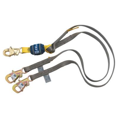 Capital Safety EZ-Stop WrapBax 100% Tie-Off Shock Absorb Lanyard, 6 ft, Snap Hook, 310lb Cap, 70007434312
