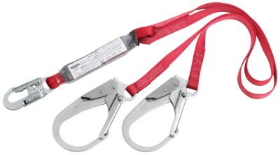 Capital Safety PRO Shock Absorbing Lanyard, 6 ft, Rebar Hook Connection, 2 Legs, 1340180