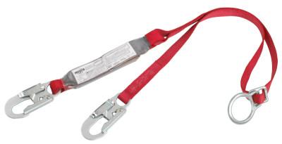 Capital Safety PRO Shock Absorbing Lanyard, 6 ft, Tie-Back, Self-Locking Connection, 1 Leg, 1340200