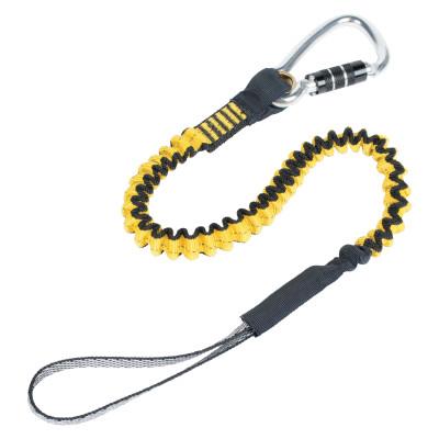 3M™ Python Safety Hook2Loop Bungee Tether, 31"-52", Carabiner, 35 lb Cap, Yellow, 1500049