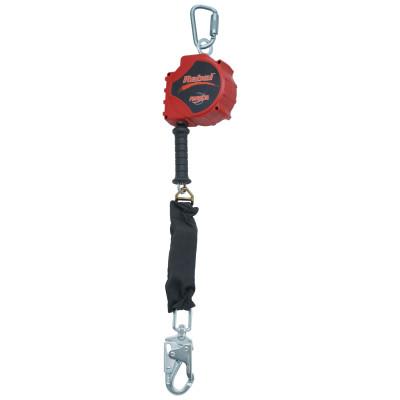 Capital Safety Rebel Self Retracting Cable Lifeline, 11 ft, Self-Lock Snap Hook, 310lb, Red/Blk, 70007458485