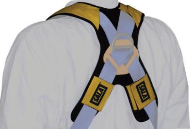 3M™ Delta Comfort Pads for Harnesses, 22 in, Gray/Yellow, 9501207