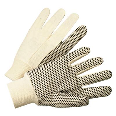 ORS Nasco Premium Grade Canvas Dotted Gloves, 8 oz, Mens, White/Black, 1005