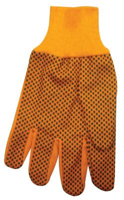 ORS Nasco 1000 Series Dotted Canvas Gloves, Cotton Canvas, Men's, Hi-Vis Orange, 1040