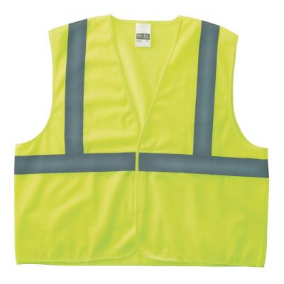 Anchor Products Class 2 Economy Safety Vests with Pocket, Hook/Loop Closure, S/M, Lime, 21023-DI-ORS