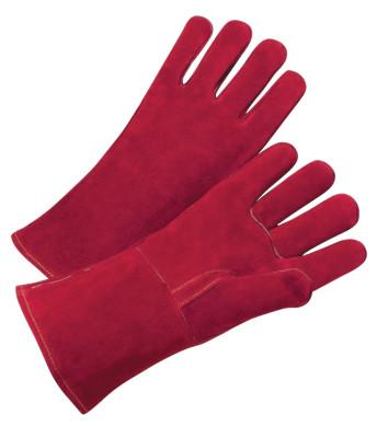 West Chester Premium Welding Gloves, Side Split Cowhide, Large, Russet, 9400
