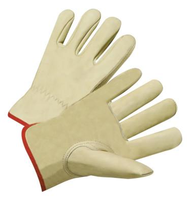 ORS Nasco Quality Grain Cowhide Leather Driver Gloves, X-Large, Unlined, Natural, 4000XL