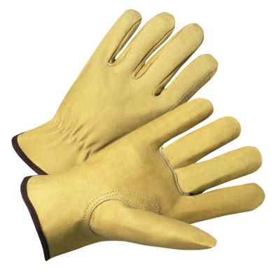 West Chester 4000 Series Pigskin Leather Driver Gloves, X-Large, Unlined, Tan, 994K/XL
