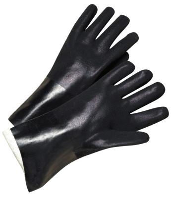 ORS Nasco PVC-Coated Jersey-Lined Glove, Sandpaper Grip, 14 in, Large, Black, 7400