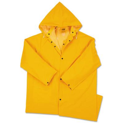 ORS Nasco 48 in Raincoat with Detachable Hood, 0.35 mm, PVC over Polyester, Yellow, 3X-Large, 9010-3XL