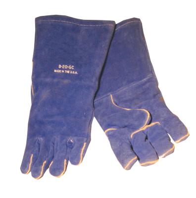 Best Welds Premium Welding Gloves, Grain Cowhide, Large, Gold, 850GC
