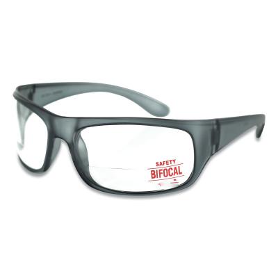 ORS Nasco Bifocal Safety Glasses, 1.5 Diopter, Clear Polycarbonate Lens/Tint, Black Frame, BF150