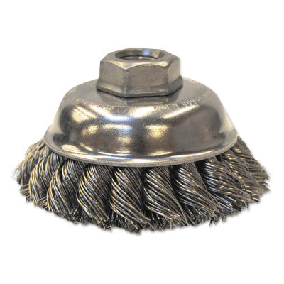 ORS Nasco Knot-Style Cup Brushes, 3 1/2 in Dia., 0.023 in Stainless Steel Wire, BW-9426