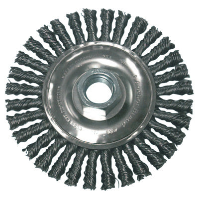 ORS Nasco Stringer Bead Wheel Brushes, 7 in D x 3/6 in W, 0.02 in, Stainless Steel, 7S58S