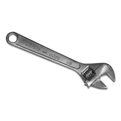 ORS Nasco Adjustable Wrench, 8 in Long, 1-1/8 in Opening, Chrome Plated, 01-008