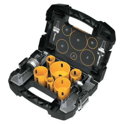 DeWalt® Electrician's Hole Saw Kits, Bi-Metal, 9 Piece, 7/8 in - 2 1/2 in Cut Diam., D180002