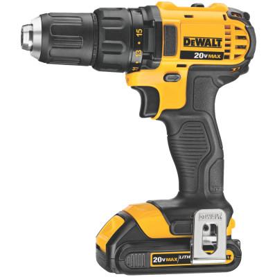 DeWalt® Cordless Compact Drill/Drivers, 1/3 in Chuck, 6 RPM, Electronic Variable/Reverse, DCD780C2