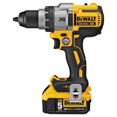 DeWalt® 20V MAX XR Lithium Ion Brushless Drill/Driver Kit, 1/2 in Chuck, Spotlight Mode, DCD991P2