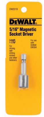 DeWalt® Magnetic Nut Drivers, 5/16 in Dia. x 1 7/16 in, DW2219