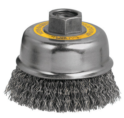 DeWalt® Cup Brush, Crimped, 3 in, 5/8 - 11, 14,000 RPM, DW4920