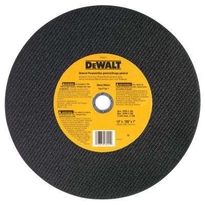 DeWalt® Type 1 - Cutting Wheel, 14 in, 1 in Arbor, A24R, 4,400 RPM, General Purpose, DW8001