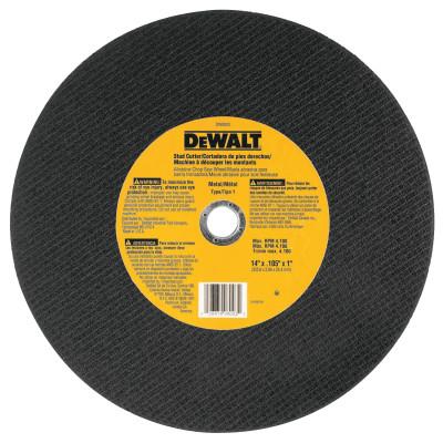 DeWalt® Type 1 - Cutting Wheels, 14 in, 1 in Arbor, A24R, 4,400 rpm, Stud Cutter, DW8003