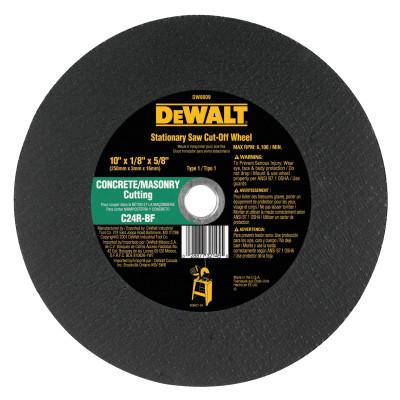 DeWalt® Stationary Saw Wheels, 10 in, 5/8 in Arbor, C24R, 6,100 rpm, DW8009