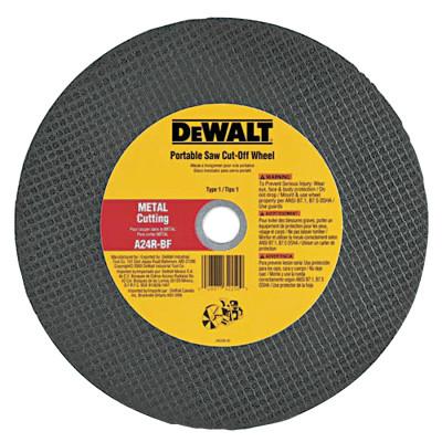 DeWalt® High Speed Wheels, 14 in, 1 in Arbor, A24R, 5,500 rpm, Metal Cutting, DW8020
