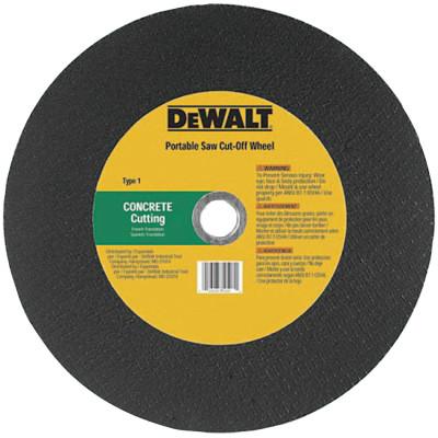 DeWalt® High Speed Wheels, 14 in, 1 in Arbor, C24P, 5,500 rpm, Concrete Cutting, DW8024
