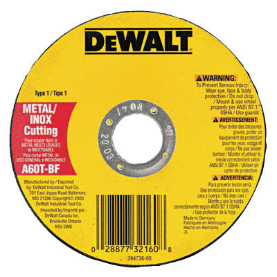 DeWalt® HP™ Mini Hub Cutting Wheel, 4-1/2 in x .045 x 5/8 in - 11, Type 1, DW8062H