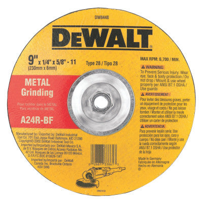 DeWalt Type 27 HP Metal Grinding Wheels 5 in 7 8 in 12200 rpm