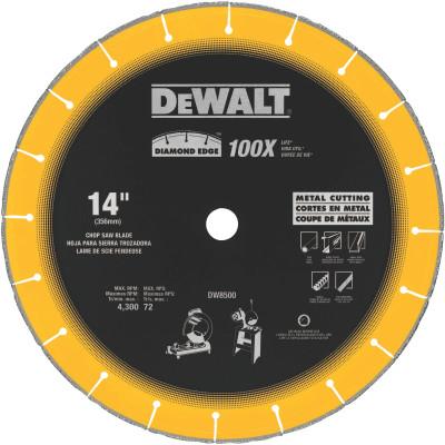DeWalt® Diamond Edge Chop Saw Blades, 14 in, 1 in Arbor, DW8500