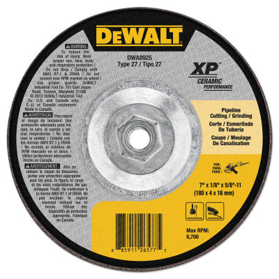 DeWalt® Ceramic Grinding Wheel, 7 in Dia, 1/8 in Thick, 24 Grit Ceramic, DWA8925
