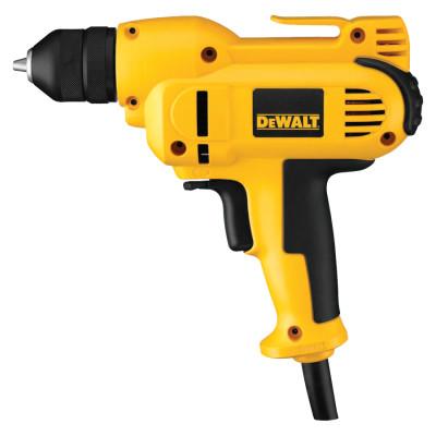 DeWalt® 3/8 in Heavy-Duty VSR Drills, Keyless Chuck, 2,500 rpm, 8 A, Heavy Duty Kit Box, DWD115K