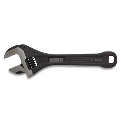 DeWalt® All Steel Adjustable Wrench, 8.11 in Overall Length, 1.29 in Opening, DWHT80267