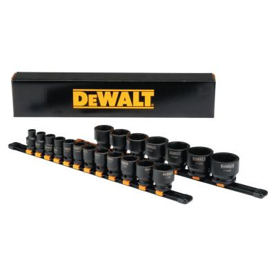 DeWalt® 19 Piece Impact Socket Sets, 1/2 in Drive, 6 Point, Inch, DWMT19240