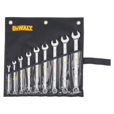 DeWalt?? 9 Pc Combination Wrench Set, 1/2, 1/4, 11/16, 3/4, 3/8, 5/16, 5/8, 7/16, 9/16 in Drive, DWMT19265