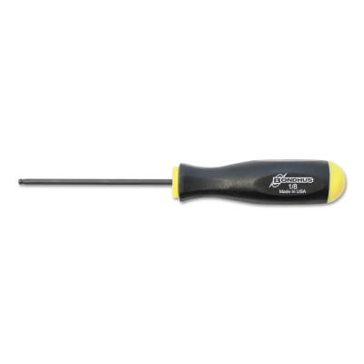 Bondhus?? Balldriver Hex Screwdrivers, 1/8 in, 6.6 in Long, 10607