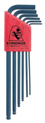 Bondhus?? Balldriver L-Wrench Key Sets, 6 per holder, Hex Ball Tip, Metric, 10946