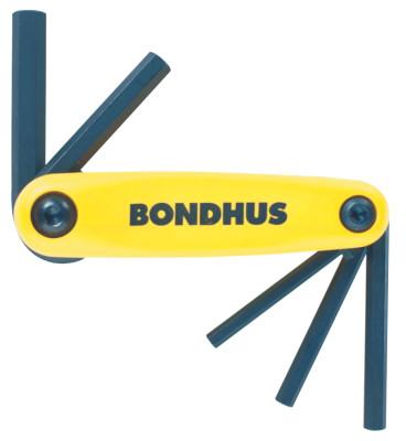Bondhus?? GorillaGrip Fold-Ups, 5 per fold-up, Hex Tip, Inch, 12585