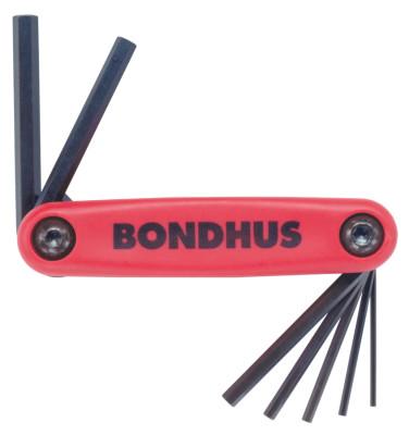 Bondhus?? GorillaGrip Fold-Ups, 7 per fold-up, Hex Tip, Metric, 1.5-6 mm, 12592