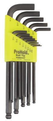 Bondhus?? ProHold Balldriver L-Wrench Hex Key Sets, 13 per holder, Hex Ball Tip, Inch, 74937