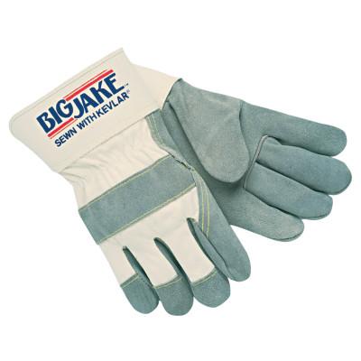MCR Safety Heavy-Duty Side Split Gloves, Medium, Leather, 1700M