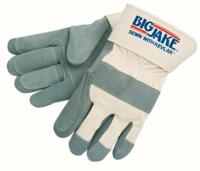 MCR Safety Heavy-Duty Side Split Gloves, X-Large, Leather, 1715